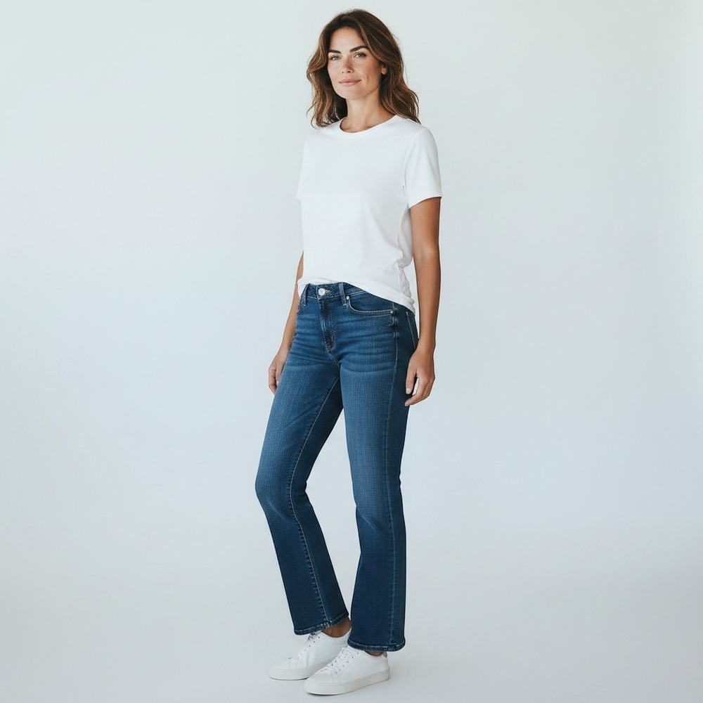 Lane Bryant Women Classic Bootcut Jeans Denim Dark Wash Stretch Plus Size Modern